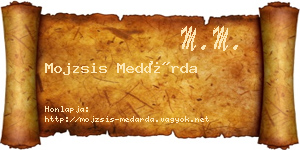 Mojzsis Medárda névjegykártya